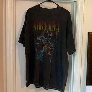 Oversized Distressed Nirvana Tee